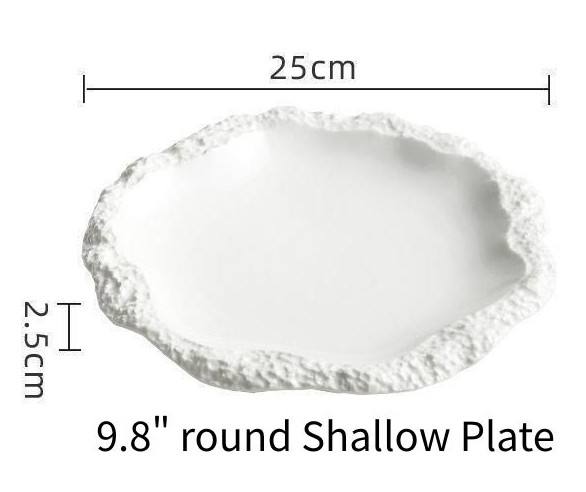 จานตื้นกลม ขนาด 9.8 นิ้ว