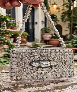 Best Ethnic Handcrafted Metal Gold-Plated Wedding Clutch Bag Customized Shape Vintage Fashion Style Golden Beads Multi by f s I - Product Image 5