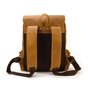 Sac à dos pour homme en cuir véritable de qualité supérieure, fermeture à glissière, léger, résistant à l'eau, pour le camping, la randonnée, les voyages, l'école, le transport d'ordinateur portable - Product Image 4