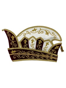 Sombrero de Carnaval Bordado en Blanco y Negro de Diseño Premium con Borla, Hecho a Mano, para Fiestas, Unisex - Product Image 2
