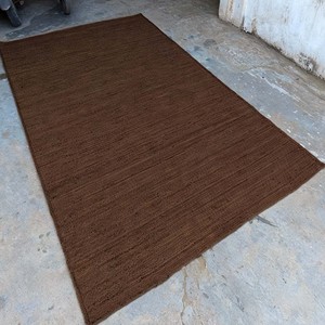 Brown Solid Jute Braided Area Rug Rectangle Flat Pile Washable Living Room Floor Carpet Natural Fiber Eco Friendly Home Decor - Product Image 6