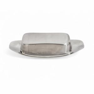Beurrier en acier inoxydable brillant avec couvercle à poignée ergonomique, récipient à beurre en métal résistant à la rouille pour la cuisine domestique - Product Image 2