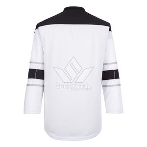เสื้อฮอกกี้น้ำแข็งสีดำสำหรับผู้ชาย Sparkwell Industry แขนยาว คอวี ผ้าโพลีเอสเตอร์ซับเหงื่อ ระบายอากาศได้ดี ทรงปกติสำหรับผู้ใหญ่ - Product Image 3