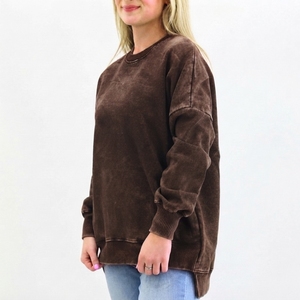 Sudadera Premium para Mujer con Lavado Ácido, Prenda Vintage de Alta Calidad con Logotipo Personalizado, Servicio OEM, Talla OEM, Marca Privada - Product Image 2