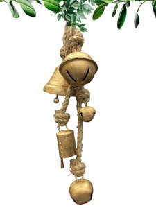 Ấn Độ Bán Buôn Giáng Sinh Trang Trí Nội Thất Brass Chuông Nhỏ Thủ Công Cụm Antique Brass Chuông Bộ 4 Kích Thước Nhỏ - Product Image 4