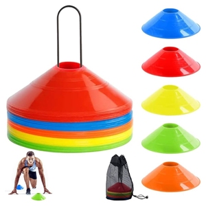 <b>Disc</b> Shape Training Cones Set Flexible <b>Plastic</b> Marker Cones Soccer Football Agility <b>Disc</b> Cones Wholesale Supplier From Pakistan - Product Image 1