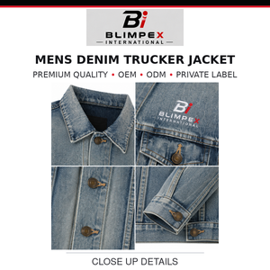Veste en jean unisexe personnalisée de haute qualité, coupe ajustée, décontractée, en coton lavé, manches longues, col rabattu, respirante, coupe-vent, automne - Product Image 3