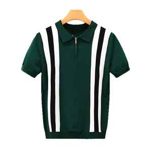 เสื้อเชิ้ตผู้ชายไซส์ใหญ่ ผ้าถักโพลีเอสเตอร์ 100% สไตล์จีน ป้องกันขนร่วง แขนสั้น ระบายอากาศได้ดี - Product Image 1