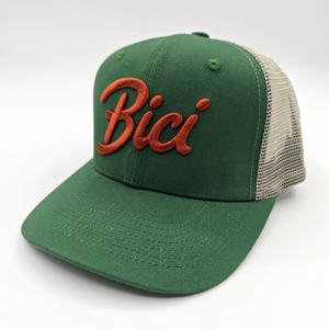 หมวกแก๊ปเดนิมปักลาย Green Bici พร้อมโลโก้สีส้ม ด้านหลังเป็นตาข่ายแบบ Washed ปรับขนาดได้ ทรง 6 แผง สไตล์ลำลอง สำหรับทุกเพศ - Product Image 4