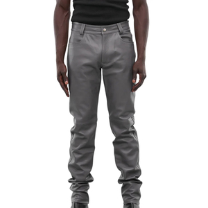 Hot Design Sexy <b>Men</b> Leather Tight Long Pants Soft All Colors Available Leather Pant for <b>Men's</b> Made in Pakistan - Product Image 1