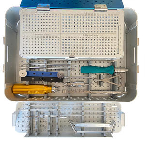 Juego de Instrumentos Veterinarios Ortopédicos para Trauma, de Acero Inoxidable, Manual, Reutilizable, Placa de Bloqueo TPLO de 2.4, 2.7, 3.5 mm con Tornillo, de Dentavex - Product Image 1