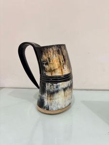 Cuerno para Beber Vikingo Natural Pulido de Búfalo, Taza de Cerveza Hecha a Mano Ecológica, Estilo Náutico, Calidad Premium de la India en Venta - Product Image 4