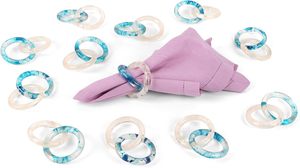 Modern Resin Napkin Rings Set 4.5cm Wide Durable <b>Table</b> Decor Wedding Napkin Holders Ring Shape Colorful Design - Product Image 3