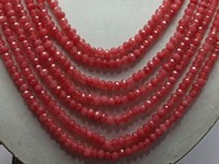 Collier de perles facettées rondes de 4 mm en jade de couleur carotte naturelle de qualité supérieure, fabrication indienne, modèle T123