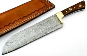 Personalized Handmade High Quality Eco-Friendly Damascus Steel Chef Chopper <b>Knife</b> Rosewood Handle Non-Stick Coating Dishwasher - Product Image 3