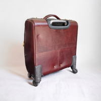 Valise trolley légère en cuir véritable de 20 pouces, portable, pour le voyage d'une nuit, avec logo personnalisé, roues pivotantes et fermeture éclair – Vente en gros