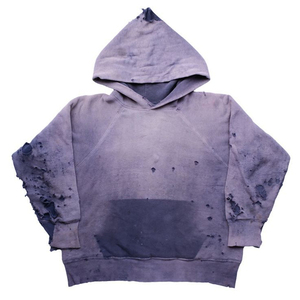 Sudadera con Capucha para Hombre, Estilo Vintage, 100% Algodón, Lavado Ácido, Diseño Desgastado, Estilo Urbano - Product Image 5