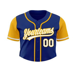 Maillot de baseball imprimé OEM pour hommes, maillots de baseball bleus avec design USA, design personnalisé, maillots de softball et de baseball unisexes pour hommes - Product Image 3