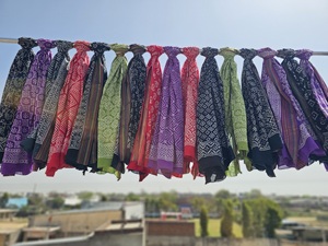 Paréo de plage en coton 100 % imprimé au bloc Dabu, fait main, bandeau, 1 pièce, écologique, pour enterrement de vie de jeune fille, vente en gros - Product Image 3