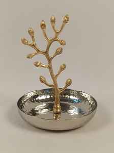 Frutero Vintage de Metal con Acabado en Cobre y Latón, Plato para Cupcakes y Bocadillos, Plato Redondo de Metal Martillado, Utensilios de Cocina - Product Image 6