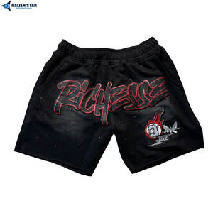 Shorts mi-longs en molleton de coton personnalisés pour hommes - Séchage rapide, respirants, écologiques, 240g, sérigraphie, cordon de serrage, broderie, décontractés, personnalisables - Product Image 3