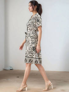 NOUVEAU Robe Midi Personnalisée de Qualité Supérieure pour Femmes, Écologique, Naturelle, Élégante, Décoration en Dentelle, Fabricant de Vêtements, FABRIQUÉ en Inde - Product Image 2