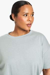 T-shirt personnalisé pour femme, col rond, coupe ample, avec patchs, respirant, en coton de haute qualité, mode décontractée, vente en gros de vêtements - Product Image 3