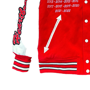 <b>Men</b> Casual Wear Formal Varsity <b>Jacket</b> High Quality Plus Size Custom Winter Sheep <b>Leather</b> Sleeves Standard - Product Image 6