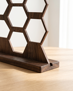 Honeycomb-Shaped Acrylic Earring Display Stand Glossy Finish Customizable Size Color Unique Jewelry Organizer for Home Retail - Product Image 2
