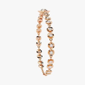 Round Brilliant Cut Diamond Bezel Setting <b>Bracelets</b> 14K Gold Plated Moissanite Diamond <b>Bracelet</b> Trendy Tennis <b>Bracelet</b> For Women - Product Image 3