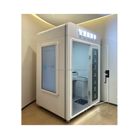 Huasheng Medical Doctorless Digital Health Booth Telemedicine Kiosk AI-Power Virtual Care Touchscreen untuk Penggunaan Umum Tenaga Surya API
