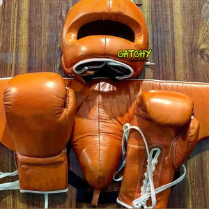 Meilleur fournisseur avec logo personnalisé, ensemble de boxe en cuir véritable durable, léger et respirant pour adultes - Product Image 2