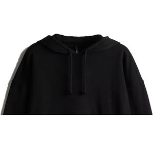 Sweat-shirts surdimensionnés personnalisés pour femmes en coton et fibre de bambou, décontractés, hiver-printemps, écologiques, respirants, coupe-vent, gaufrés - Product Image 2