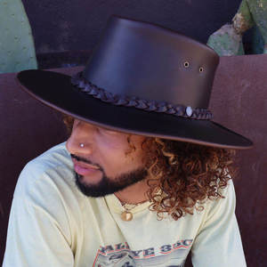 Sombrero de Vaquero de Moda Más Vendido con Cuerda de Cuero y Ala Ancha para Equitación, Camping, Viajes, Actividades al Aire Libre, Estilo Gótico y Festivales de Rock - Product Image 4