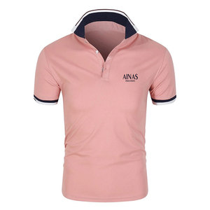 เสื้อยืดผู้ชายแฟชั่นทันสมัย ผ้าถัก 100% คอตตอน น้ำหนักเบา แห้งเร็ว แขนสั้น ดีไซน์ทันสมัย คอปก สไตล์ลำลองกึ่งทางการ - Product Image 1