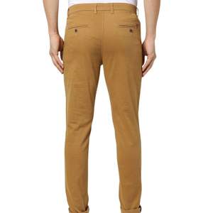 กางเกงชิโนสีเหลืองมัสตาร์ดผู้ชายทรงสลิมฟิตกางเกงลำลองสีสันสดใสผ้าฝ้ายยืดสูงกางเกงชายแฟชั่นสตรีทแวร์ - Product Image 2