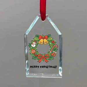 DAOTIAN Ornement de maison en cristal K9 de qualité supérieure - Décoration suspendue en verre transparent épais, prêt pour l'impression UV et la gravure laser, DIY unique - Product Image 2