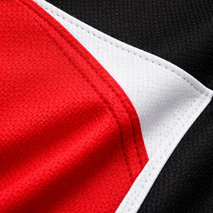 Camiseta de Rugby para Hombre Five B, Color Rojo, Blanco y Negro, Manga Corta, Absorbe la Humedad, Ajuste Atlético, Estampado Sublimado, Ropa Deportiva - Product Image 5
