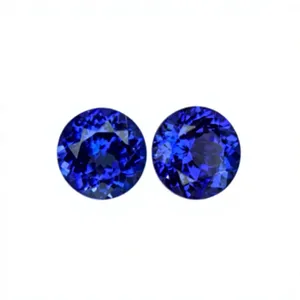 พลอยแทนซาไนต์สีน้ำเงินธรรมชาติ เกรด AAA+ ขนาด 7.5 มม. รูปทรงกลมเจียระไนแบบบริลเลียนท์ น้ำหนัก 4.03 กะรัต คุณภาพสะอาดระดับเลนส์ขยาย คู่พลอยหลวมสำหรับทำเครื่องประดับ - Product Image 3