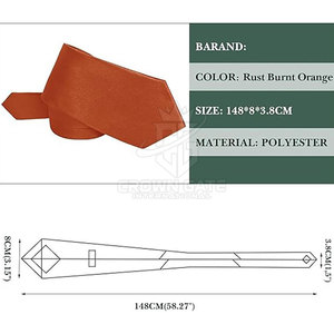 Corbatas de diseño moderno para hombre, accesorio formal de moda, material de seda, corbata de tela ligera para looks informales elegantes - Product Image 6