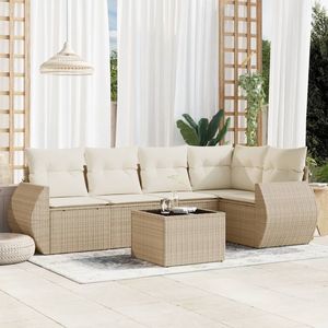 Ensemble de canapés de jardin beige pour meubles de patio - Product Image 1