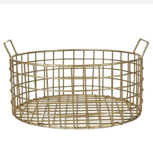Modern Elegant Gold Metal Storage <b>Baskets</b> Open Frame Organizer for <b>Shelves</b> and Bathroom Wholesale for Clothing Use - Product Image 6