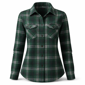 Camisas de Franela a Cuadros Navideñas Personalizadas para Mujer, Venta Directa de Fábrica - Proveedor Mayorista OEM - Product Image 1