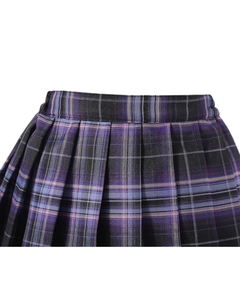 กระโปรงนักเรียนเด็กผู้หญิงลายสก็อตผ้าแฟลนเนลจีบเอวสูงมินิ 100% ผ้าฝ้ายย้อมเส้นด้าย เนื้อนุ่ม ระบายอากาศได้ดี - Product Image 2