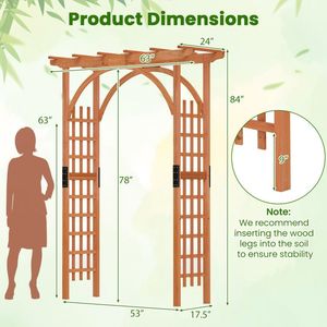 Arco da Giardino 1 Pezzo, Pergola Elegante per Matrimoni all'Aperto, Decorazione Nuziale per Piante Rampicanti, Arco Nuziale di Qualità Premium - Product Image 4