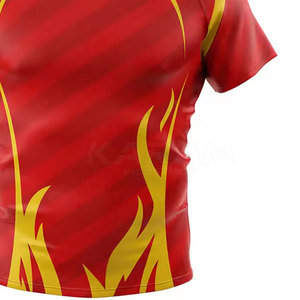 Sports Wear 100% Polyester Short Sleeve Rugby Jersey Premium Quality Lightweight Quick Dry Breathable for Adult - Product Image 4