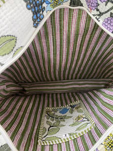 Bolso Tote de Algodón Acolchado con Estampado de Jungla, Estilo Boho, Capacidad de 1-1.9L, Correa para el Hombro - Product Image 4