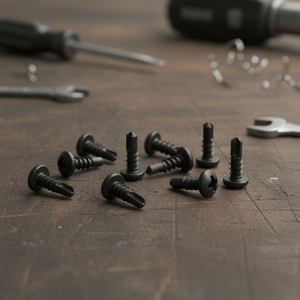 PDC Pan Head Washer Phillips Drive Drill Point Black Coated Carbon Steel Standard Thread Class 4.8/6.8 DIN/ISO Inch <b>Screw</b> Model - Product Image 1