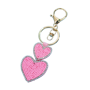 Dijes de Corazón Rosa Hechos a Mano con Cuentas para la Creación de Joyas, Dijes de Cristal y Acrílico Coloridos - Product Image 1