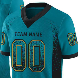 Maillot de football américain personnalisé OEM, sublimation 100% polyester, uniforme d'équipe décontracté personnalisé, design imprimé pour les vêtements des joueurs - Product Image 2